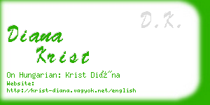 diana krist business card